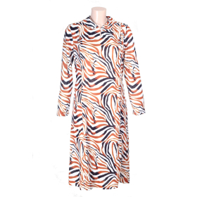 robe médicalisée ouverture dos, rayé orange