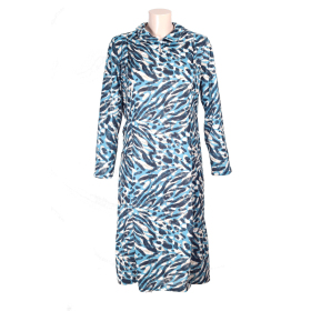 Robe médicalisée hiver manches longues, ouverture dos