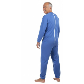 Grenouillère médicalisée double ouverture, tissu doux en coton