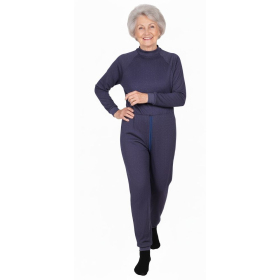 Grenouillère adulte coton, coloris bleu nuit, pyjama grenouillère, vue de face