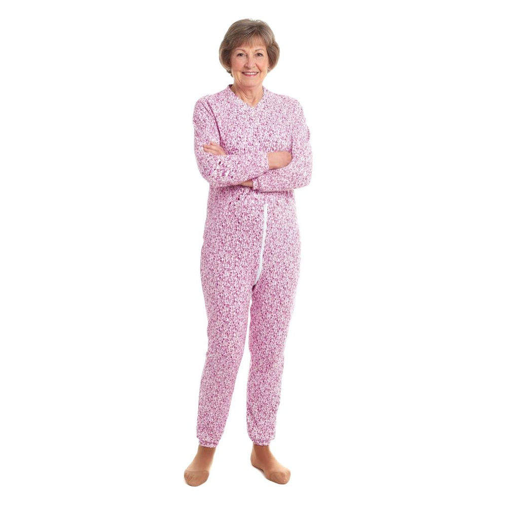 grenouillère médicale confort en coton imprimé liberty ROSE, jambes et manches longues grenouillère médicale confort en coton imprimé liberty ROSE, jambes et manches longues