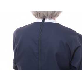 grenouillère adulte médicale vue de dos, uni bleu marine