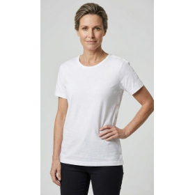t-shirt médicalisé blanc, ouverture bras gauche, femme