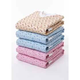 Pack grenouillères adulte médicales éco C100. Motifs fleurs rose, bleu, jaune