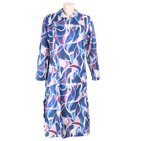Robe médicalisée hiver manches longues, ouverture dos
