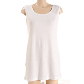 débardeur médicalisé femme à ouverture dos, blanc, vu de face