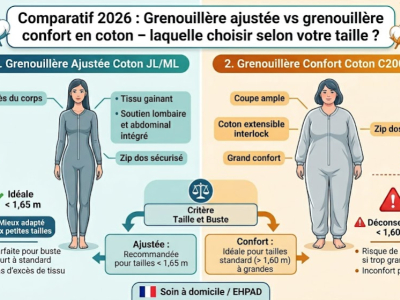 Comparatif 2026 : Grenouillère ajustée vs grenouillère confort en coton – laquel